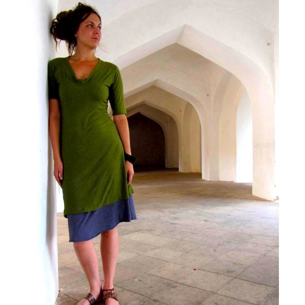 Gaia Conceptions Hampi Simplicity Short Dress - L sapphire